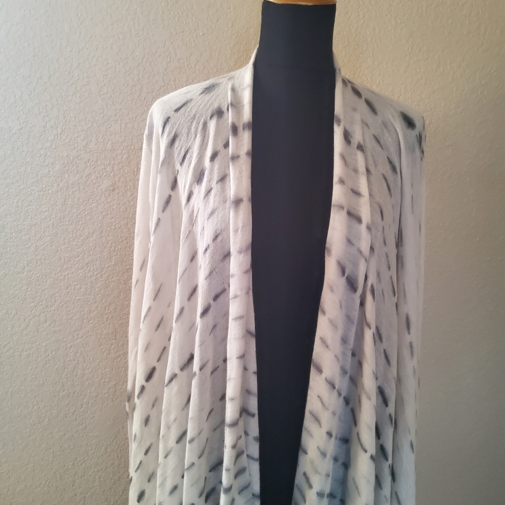 Eileen Fisher Alpaca Silk Drape Tie Die Cardigan Size L - Picture 5 of 14